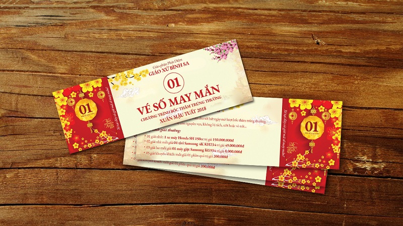 Chia sẻ miễn phí file thiết kế Vé số may mắn