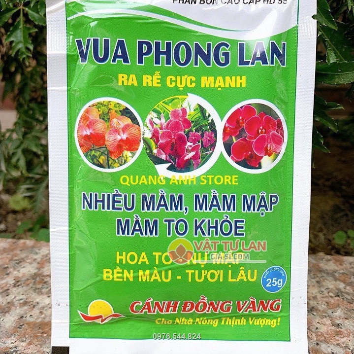 Phân bón Vua Phong Lan kích thích ra rễ và bật mầm bật chồi cực kỳ tốt cho lan